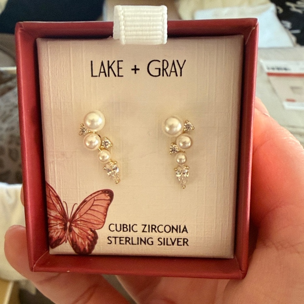 Pearl + Crystal Bridal Earrings